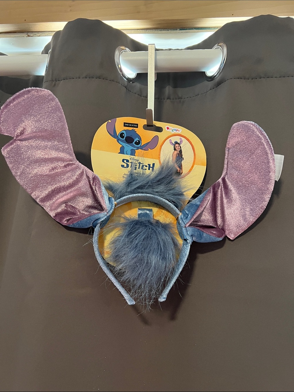 Disney Stitch Ear Headband  and tail in Shimmery Purple and Blue Fur